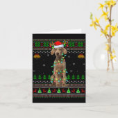 Weimaraner Dog Ugly Christmas Sweaters Holiday San Kaart (Gele Bloem)