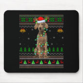 Weimaraner Dog Ugly Christmas Sweaters Holiday San Muismat (Voorkant)