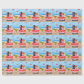 Weimaraner Dog Valentijnsdag Truck Hearts Cadeaupapier (Vlak)