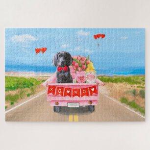 Weimaraner Dog Valentijnsdag Truck Hearts Legpuzzel