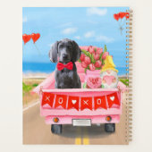 Weimaraner Dog Valentijnsdag Truck Hearts Planner (Achterkant)