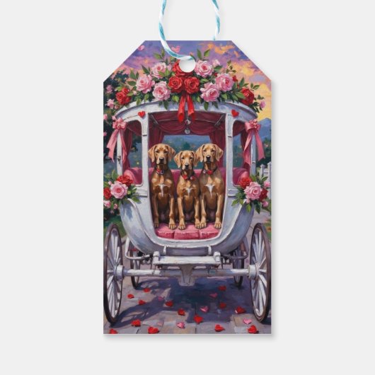 Weimaraner Dog Valentine's Day  Cadeaulabel (Achterkant)