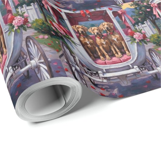 Weimaraner Dog Valentine's Day  Cadeaupapier (Rol Hoek)