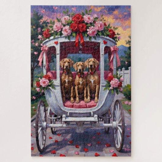 Weimaraner Dog Valentine's Day  Legpuzzel (Verticaal)