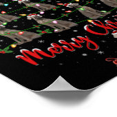 Weimaraner Dog Xmas Lights Santa Weimaraner Christ Poster (Hoek)