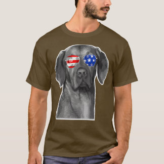 Weimaraner Dog - Zonneglazen vlag T-shirt