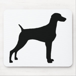 Weimaraner Dog (zwart) Muismat