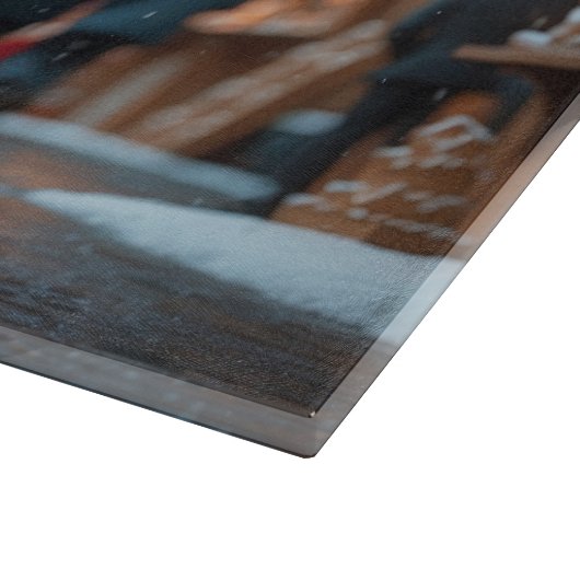 Weimaraner Dogs Christmas Snow Holiday Snijplank (Hoek)