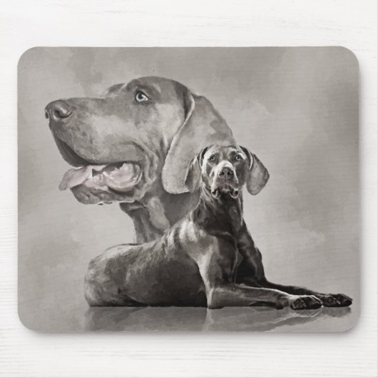 Weimaraner Dogs Collage #2 Muismat (Voorkant)