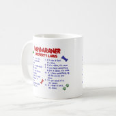 WEIMARANER Eigendomwetten 2 Koffiemok (Voorkant links)