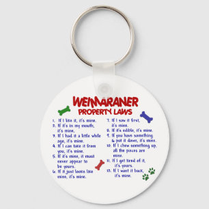 WEIMARANER Eigendomwetten 2 Sleutelhanger