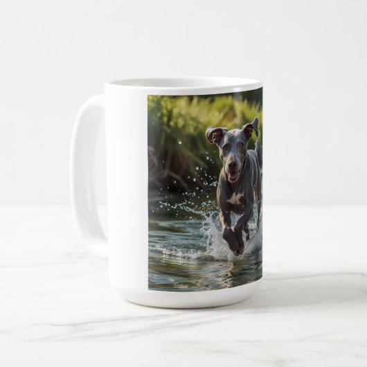Weimaraner Elegant Coffee Mok (Voorkant links)