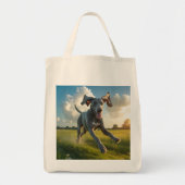 Weimaraner Elegant Grocery Canvas tas (Voorkant)