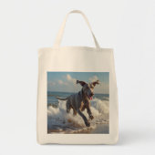 Weimaraner Elegant Grocery Canvas tas (Voorkant)
