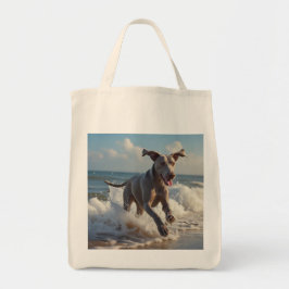Weimaraner Elegant Grocery Canvas tas