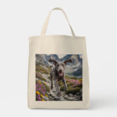 Weimaraner Elegant Grocery Canvas tas (Achterkant)