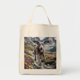 Weimaraner Elegant Grocery Canvas tas