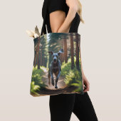 Weimaraner Elegant Schouder Canvas tas (Dichtbij)