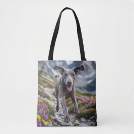 Weimaraner Elegant Schouder Canvas tas