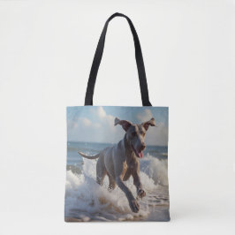 Weimaraner Elegant Schouder Canvas tas