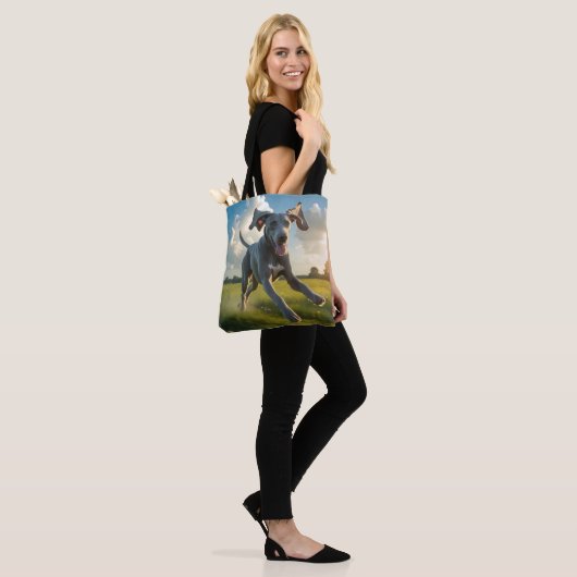 Weimaraner Elegant Shoulder Tote Bag (Op model)