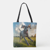 Weimaraner Elegante Schoudertas Tote Bag (Achterkant)