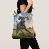 Weimaraner Elegante Schoudertas Tote Bag (Dichtbij)