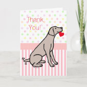 Weimaraner en Heart Bedankkaart (Voorkant)