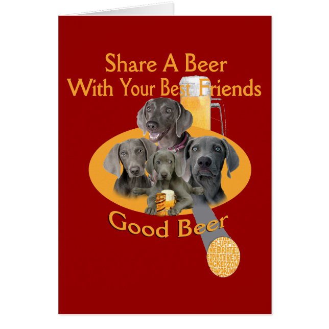 Weimaraner en Honden Deel A Beer (Voorkant)