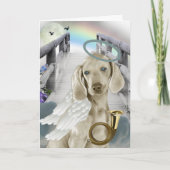 Weimaraner Engel van de Regenboogbrug Kaart (Voorkant)