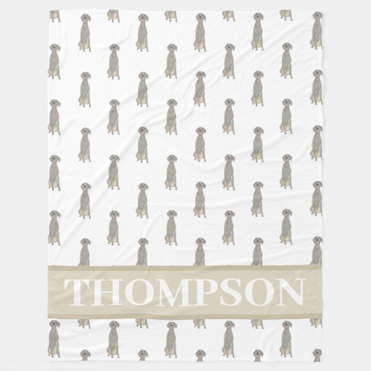 Weimaraner Fleece Deken (Voorkant)