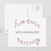 Weimaraner Furever Vriend Briefkaart (Voorkant / Achterkant)
