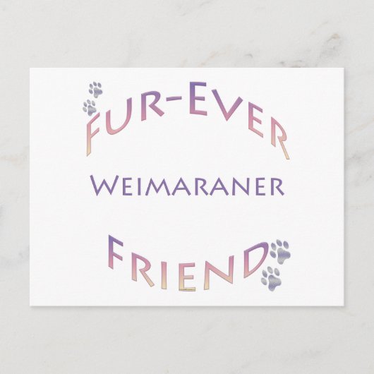 Weimaraner Furever Vriend Briefkaart (Voorkant)