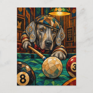 Weimaraner, Geometrisch Mozaïek Briefkaart