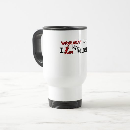 Weimaraner Gifts Reisbeker (Voorkant links)