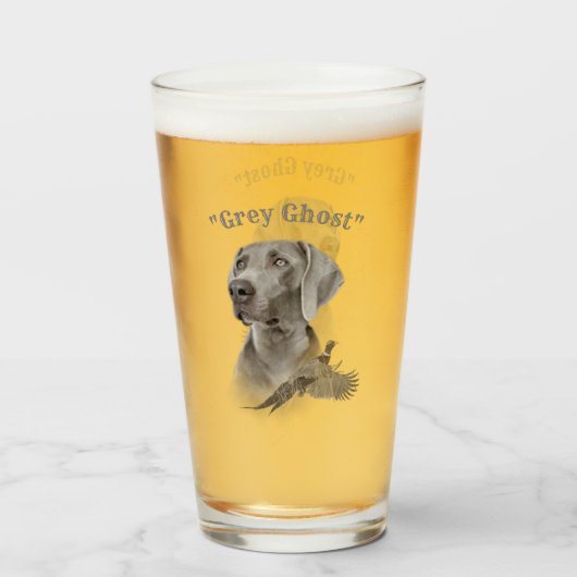 Weimaraner Glas (Voorkant gevuld)