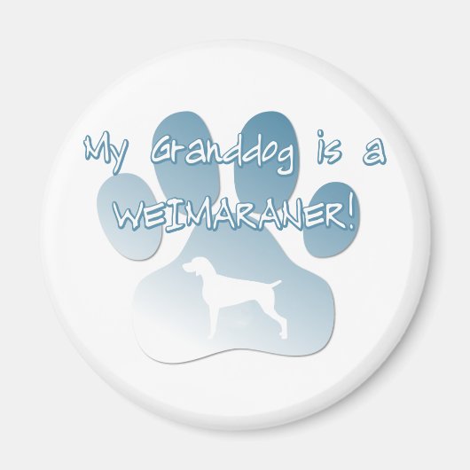 Weimaraner Granddog Magneet (Voorkant)