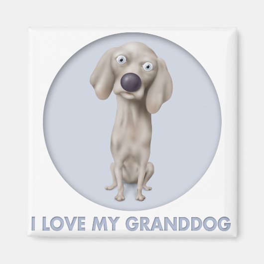 Weimaraner Granddog Magneet (Voorkant)