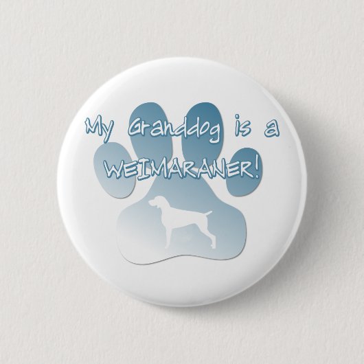 Weimaraner Granddog Ronde Button 5,7 Cm (Voorkant)