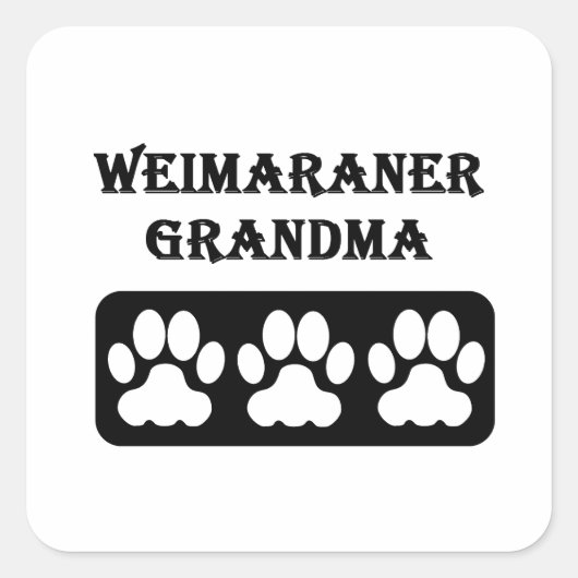 Weimaraner Grandma Vierkante Sticker (Voorkant)