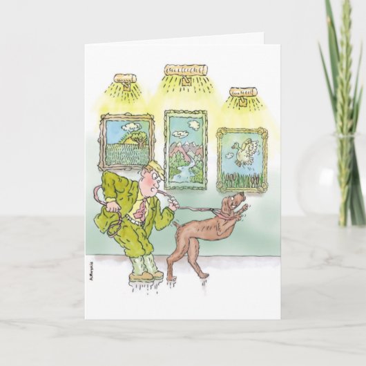 Weimaraner Grappige Verjaardag in de Kunstgalerie Kaart (Voorkant)