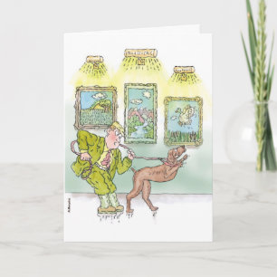Weimaraner Grappige Verjaardag in de Kunstgalerie Kaart