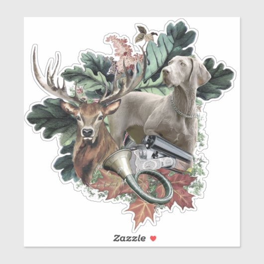 Weimaraner "Gray Ghost" Sticker (Vel)