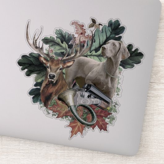 Weimaraner "Gray Ghost" Sticker (Detail)