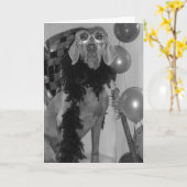 Weimaraner Greetings Card Kaart (Gele Bloem)