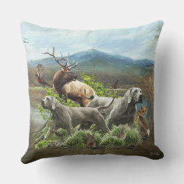 Weimaraner, "Grijze Geest" Buitenkussen