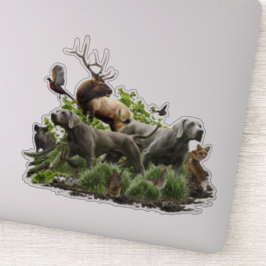 Weimaraner, "Grijze Geest" Sticker