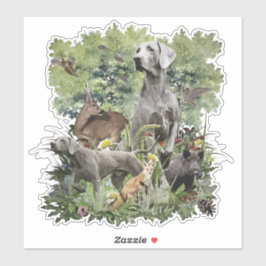 Weimaraner, "Grijze Geest" Sticker