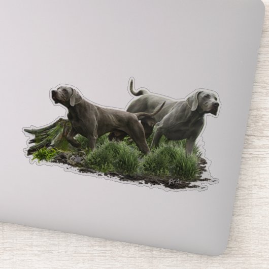 Weimaraner, "Grijze Geest" Sticker (Detail)