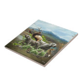 Weimaraner, "Grijze Geest" Tegeltje (Zijkant)